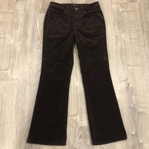 Quince Dark Brown Corduroy Straight Leg Pants